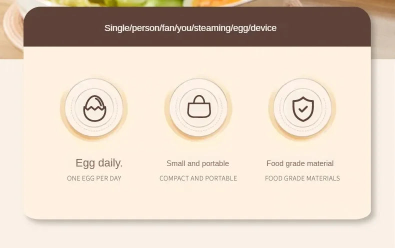 220V Portable Egg Boiler and Steamer with Automatic Power Off for Home and Office Use