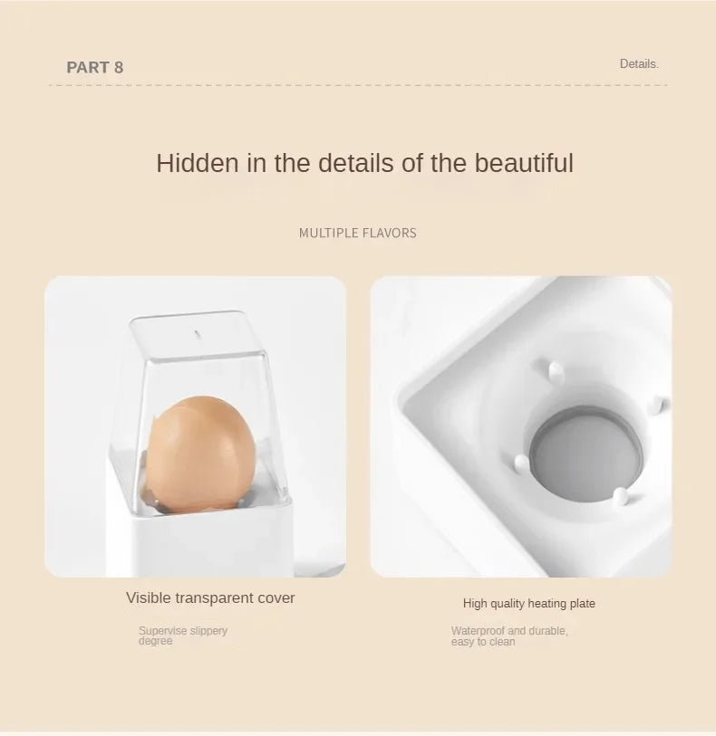 220V Portable Egg Boiler and Steamer with Automatic Power Off for Home and Office Use