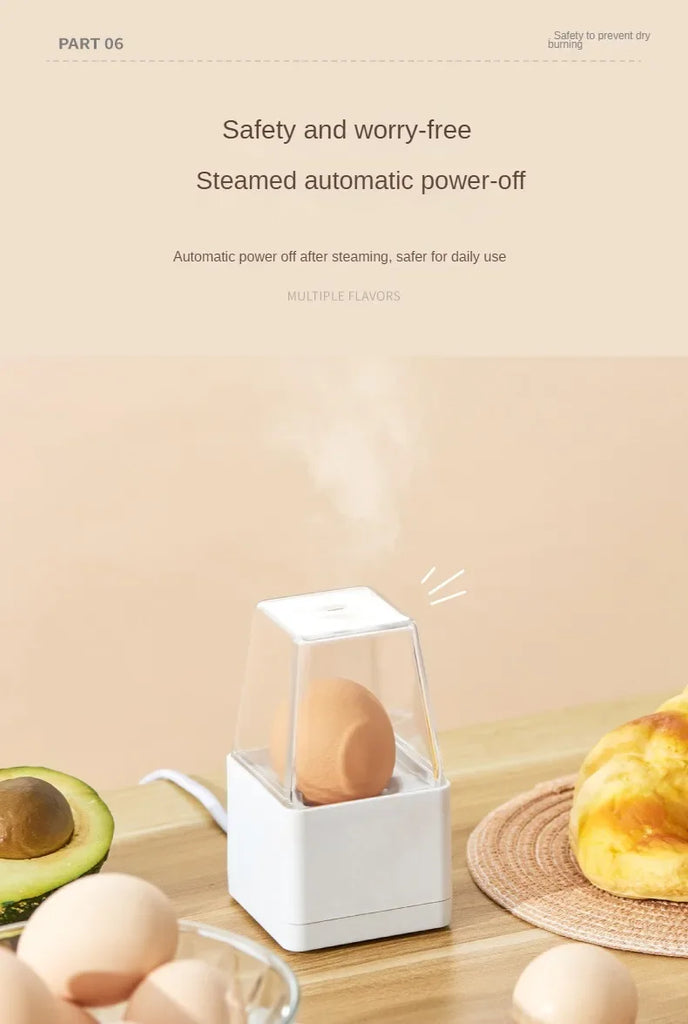 220V Portable Egg Boiler and Steamer with Automatic Power Off for Home and Office Use