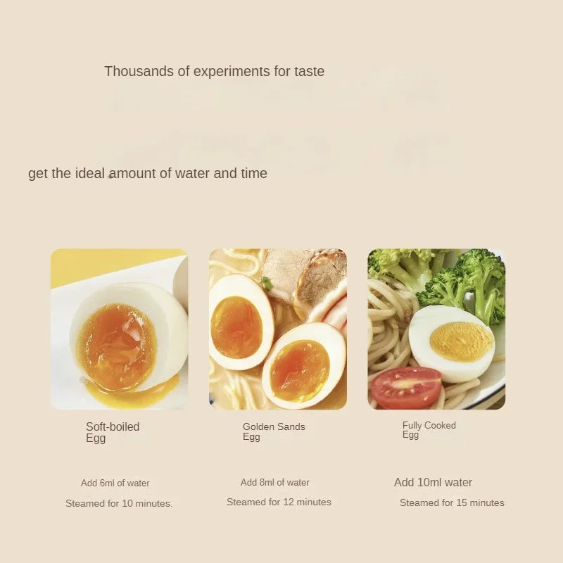 220V Portable Egg Boiler and Steamer with Automatic Power Off for Home and Office Use