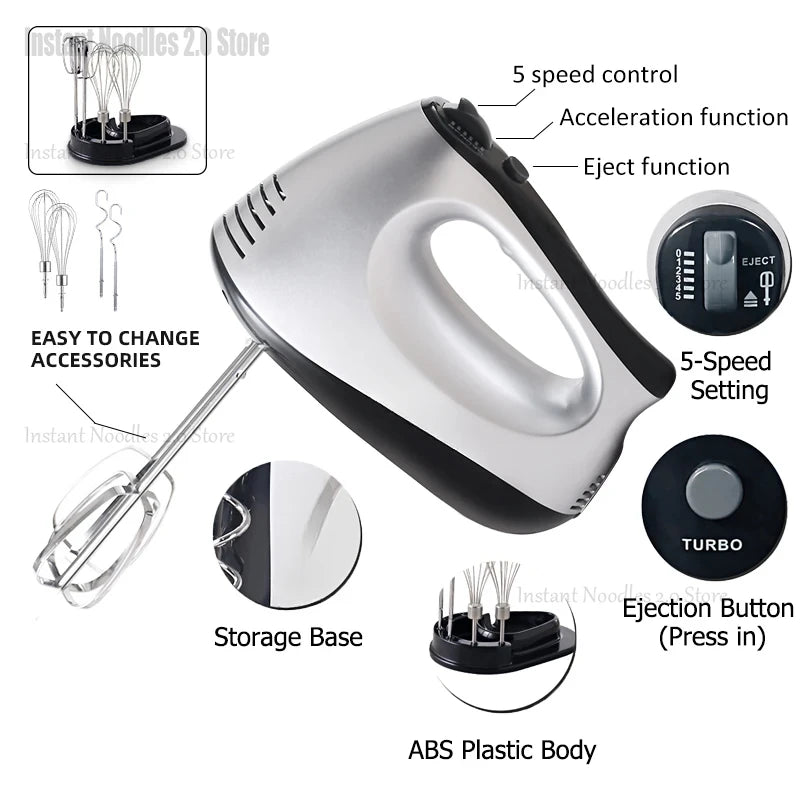 Hand Mixer 220V Blender 300W Electric Food Processor 3 in 1 Mixer Kitchen Appliances Machine Mixer for Baking