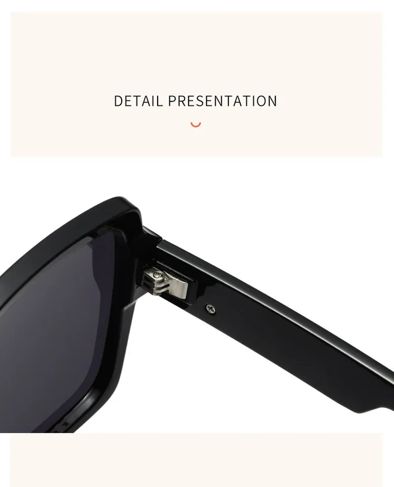 Fashion Square Frame Sunglasses for Women Luxury UV Protection Large Frame All-Match DS-8052-1