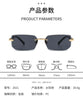 Rimless Sunglasses Rectangle Fashion Popular Women Men Shades Small Square Sun Glasses For Female Male Summer Traveling Oculos