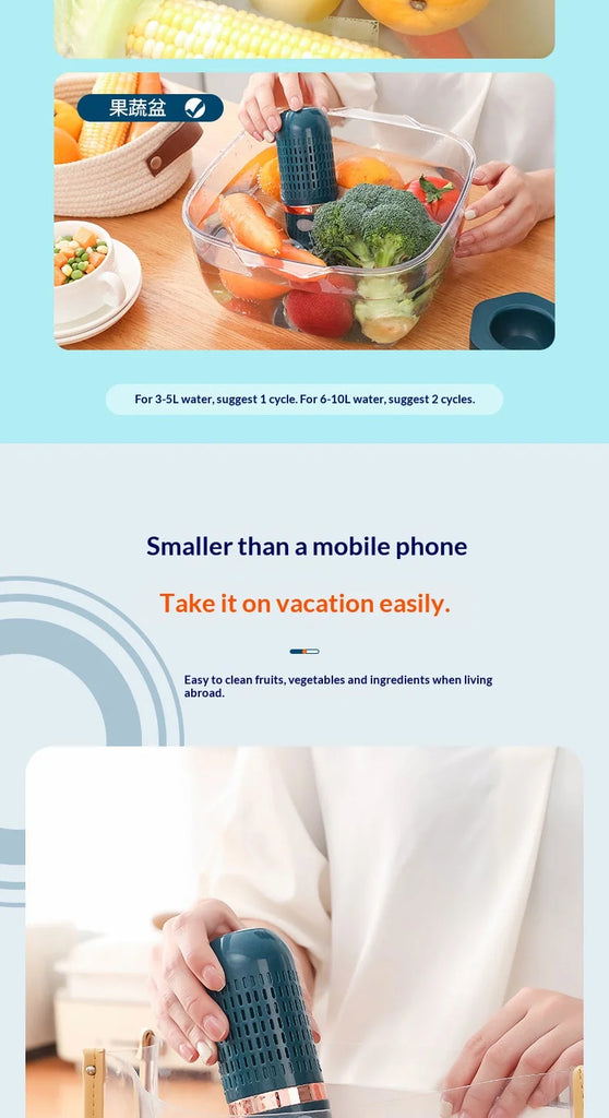3000mAh Fruit and Vegetable Cleaning Machine Multifunctional Vegetable Cleaning Machine Fruit Cleaning Device for Fruits Veggies