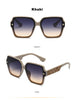 Fashion Square Frame Sunglasses for Women Luxury UV Protection Large Frame All-Match DS-8052-1